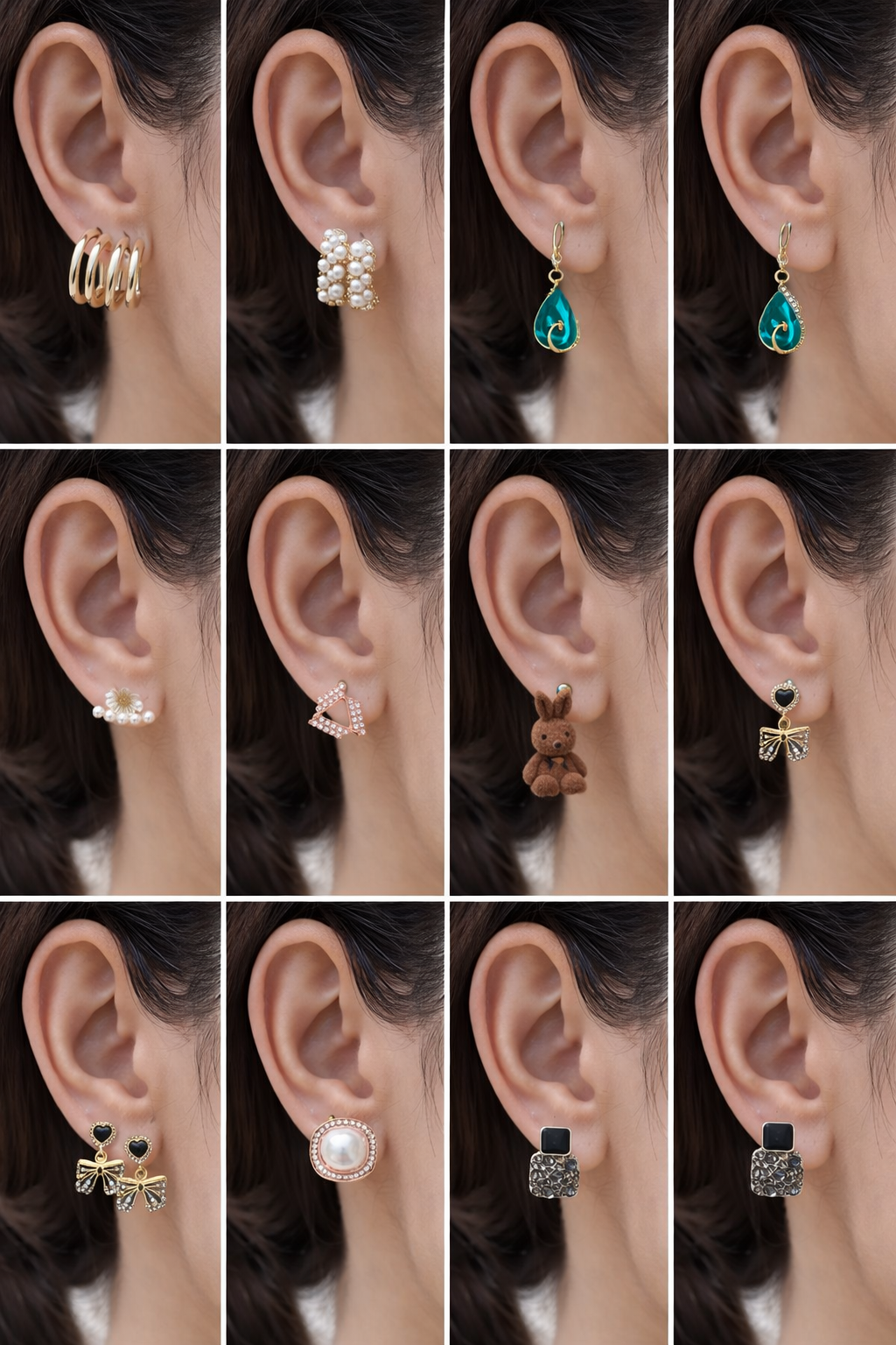 LUMAIRA Luxury Multi-Style Earrings Collection Set for Women – Premium Fashion Jewelry