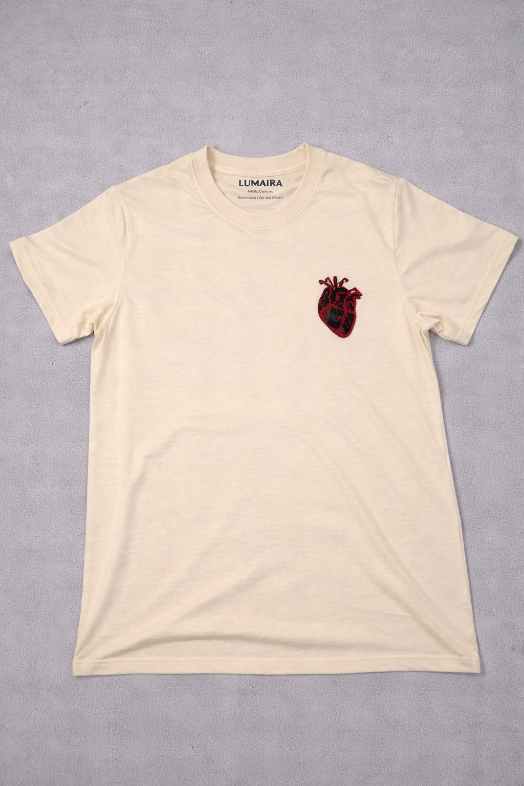 LUMAIRA SABR White Cotton T-Shirt | Minimal Typography Graphic Tee