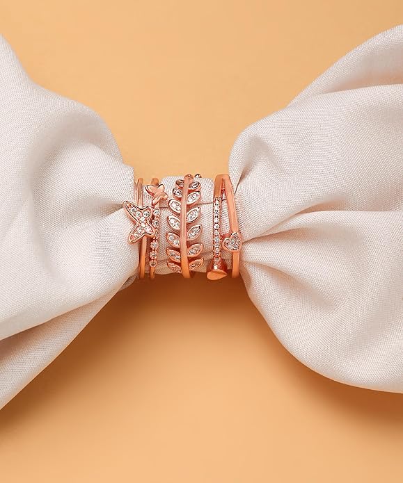 Silver Ring For Women I AM Enough Love Adjustable Finger Rings For Women Girls Love Gifts Women's Jewellery Rings Combo