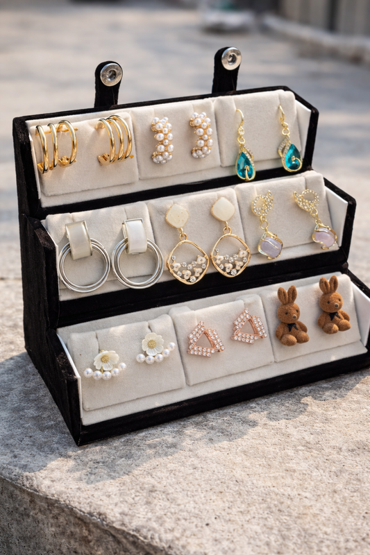 LUMAIRA Luxury Multi-Style Earrings Collection Set for Women – Premium Fashion Jewelry