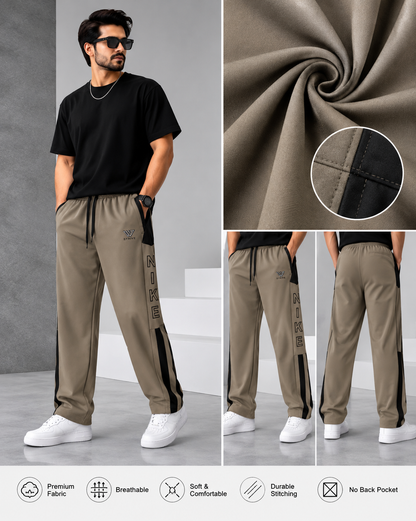 LUMAIRA Premium Black Oversized Track Lower – Olive Side Panel