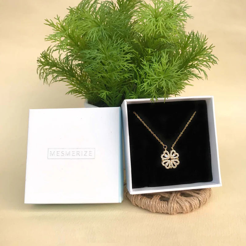 Magnetic Clover Heart Necklace