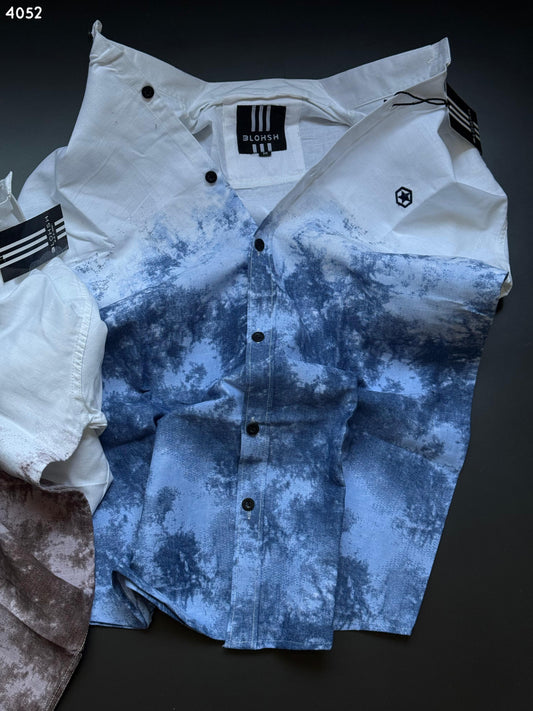 Men’s Premium Casual Shirt with Abstract Print – LUMAIRA Urban Style (Sizes M, L, XL)