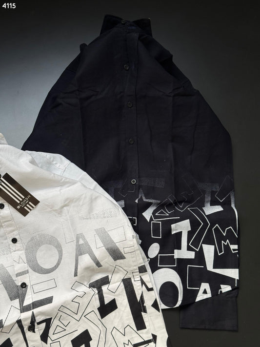 LUMAIRA Alpha Print Premium Casual Shirt