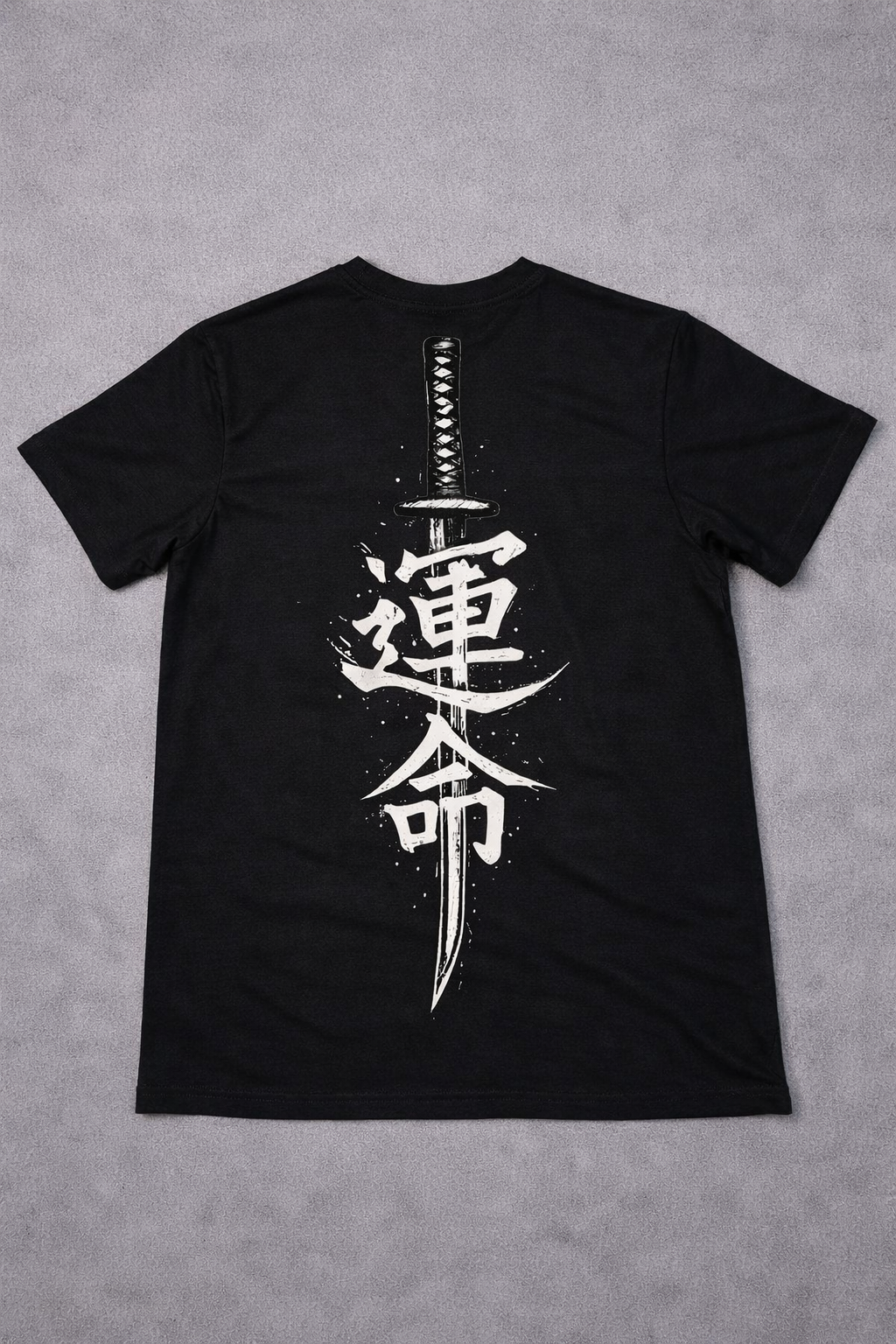 LUMAIRA Warrior Blade White Cotton T-Shirt | Japanese Sword Graphic Tee