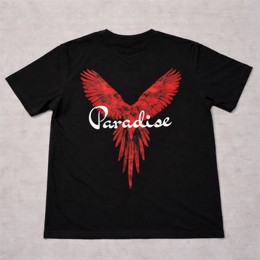 LUMAIRA Paradise Wings Cotton T-Shirt | Premium Graphic Tee for Men