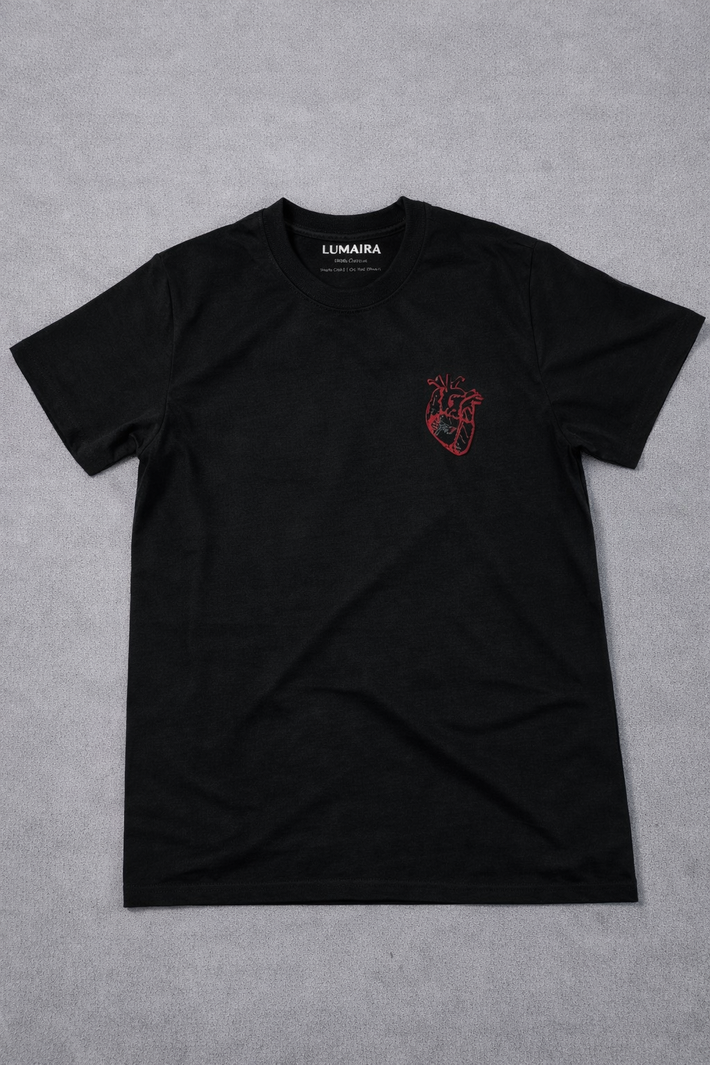 LUMAIRA SABR White Cotton T-Shirt | Minimal Typography Graphic Tee