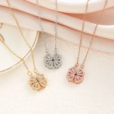 Magnetic Clover Heart Necklace
